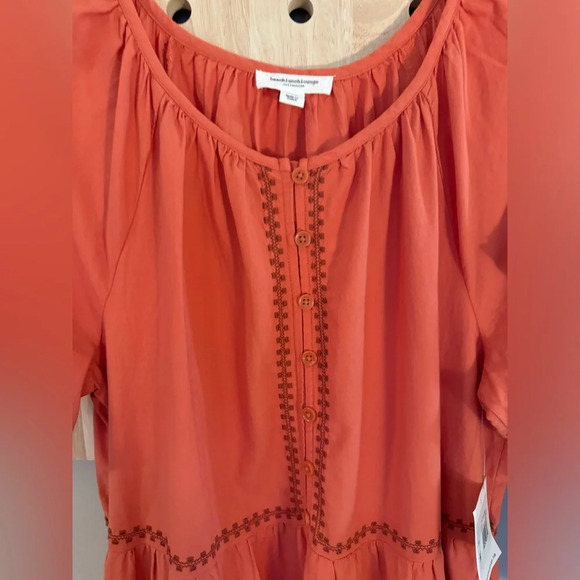Beach Lunch Lounge Arden Dress Womens Sz MEDIUM NWT tiered bohemian maxi pockets - Picture 3 of 8